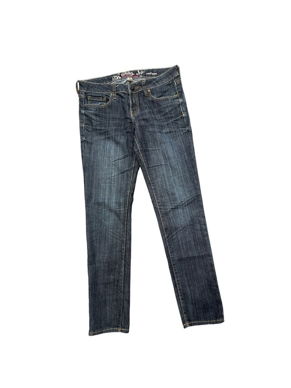 REFUGE SZ 8 blue stretch Flirty everyday skinny jeans low rise